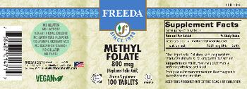 Freeda Methyl Folate 800 mcg - vitamin supplement