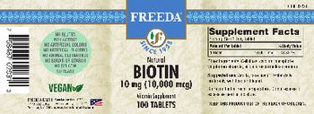Freeda Natural Biotin 10 mg (10,000 mcg) - vitamin supplement