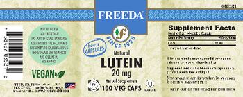 Freeda Natural Lutein 20 mg - herbal supplement