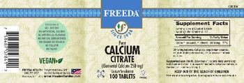 Freeda Pure Calcium Citrate 250 mg - calcium supplement