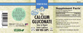 Freeda Pure Calcium Gluconate - calcium supplement