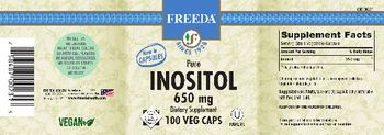 Freeda Pure Inositol 650 mg - supplement