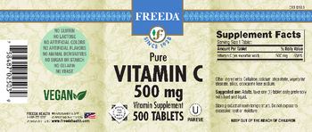 Freeda Pure Vitamin C 500 mg - vitamin supplement