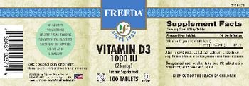 Freeda Vitamin D3 1000 IU (25 mcg) - vitamin supplement
