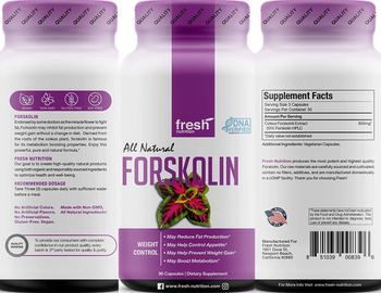 Fresh Nutrition Forskolin - supplement