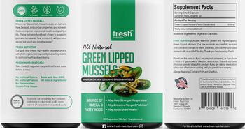 Fresh Nutrition Green Lipped Mussels - supplement