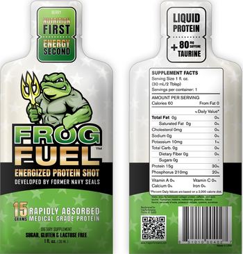 Frog Fuel Energized Protein Shot Berry - supplement