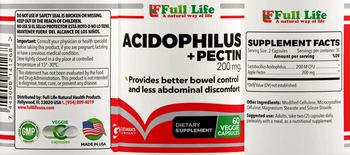 Full Life Acidophilus + Pectin 200 mg - supplement