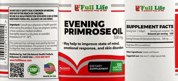Full Life Evening Primrose Oil 500 mg - supplement