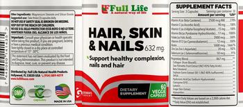 Full Life Hair, Skin & Nails 632 mg - supplement