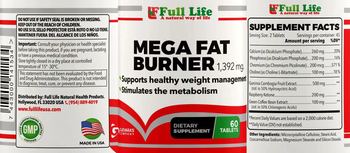 Full Life Mega Fat Burner 1,392 mg - supplement