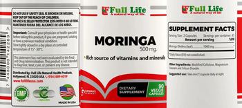 Full Life Moringa 500 mg - supplement