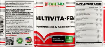 Full Life Multivita-Fem 1,000 mg - supplement