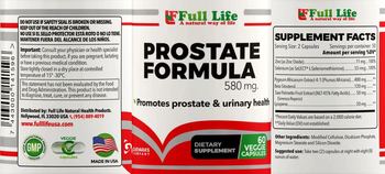 Full Life Prostate Formula 580 mg - supplement
