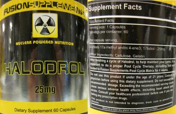 Fusion Supplements Halodrol 25mg - 