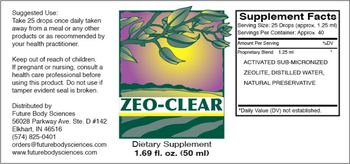 Future Body Sciences Zeo-Clear - supplement