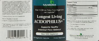Futurebiotics Longest Living Acidophilus+ - supplement