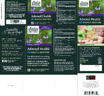 Gaia Herbs Adrenal Health Nightly Restore - herbal supplement
