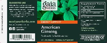 Gaia Herbs American Ginseng - herbal supplement