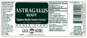 Gaia Herbs Astragalus Root - supplement