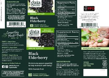 Gaia Herbs Black Elderberry - herbal supplement