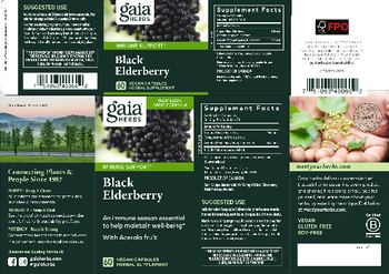 Gaia Herbs Black Elderberry - herbal supplement