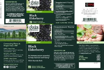 Gaia Herbs Black Elderberry - herbal supplement