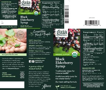 Gaia Herbs Black Elderberry Syrup - herbal supplement