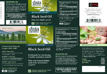 Gaia Herbs Black Seed Oil - herbal supplement