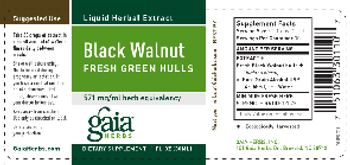 Gaia Herbs Black Walnut Fresh Green Hulls - supplement