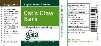 Gaia Herbs Cat's Claw Bark - supplement