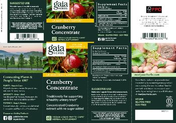 Gaia Herbs Cranberry Concentrate - herbal supplement