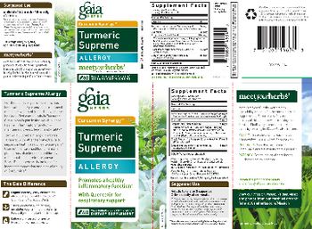 Gaia Herbs Curcumin Synergy Turmeric Supreme Allergy - supplement