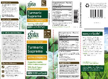 Gaia Herbs Curcumin Synergy Turmeric Supreme Extra Strength - supplement