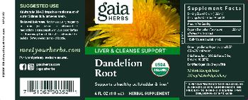 Gaia Herbs Dandelion Root - herbal supplement
