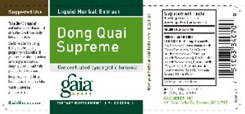 Gaia Herbs Dong Quai Supreme - supplement