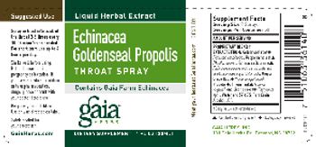 Gaia Herbs Echinacea Goldenseal Propolis Throat Spray - supplement