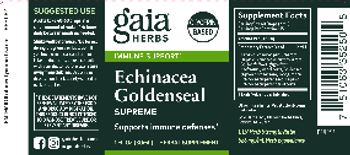 Gaia Herbs Echinacea Goldenseal Supreme - herbal supplement