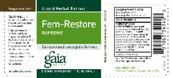 Gaia Herbs Fem-Restore Supreme - supplement