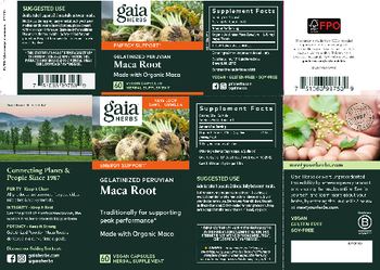Gaia Herbs Gelatinized Peruvian Maca Root - herbal supplement