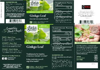 Gaia Herbs Ginkgo Leaf - herbal supplement