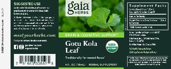 Gaia Herbs Gotu Kola Leaf - supplement