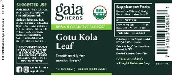 Gaia Herbs Gotu Kola Leaf - herbal supplement