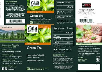 Gaia Herbs Green Tea - herbal supplement