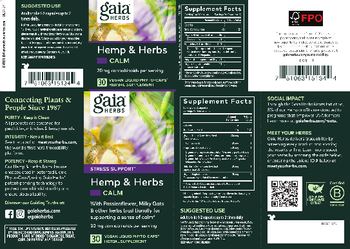 Gaia Herbs Hemp & Herbs Calm - herbal supplement