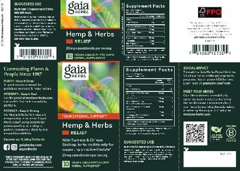 Gaia Herbs Hemp & Herbs Relief - herbal supplement