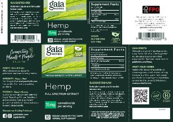 Gaia Herbs Hemp Full Spectrum Extract - herbal supplement