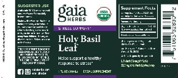 Gaia Herbs Holy Basil Leaf - herbal supplement