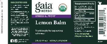 Gaia Herbs Lemon Balm - herbal supplement