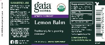 Gaia Herbs Lemon Balm - herbal supplement